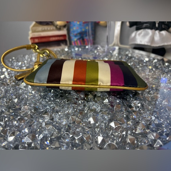 Coach Julia Legacy Multicolor Striped Wristlet EUC - Picture 8 of 11